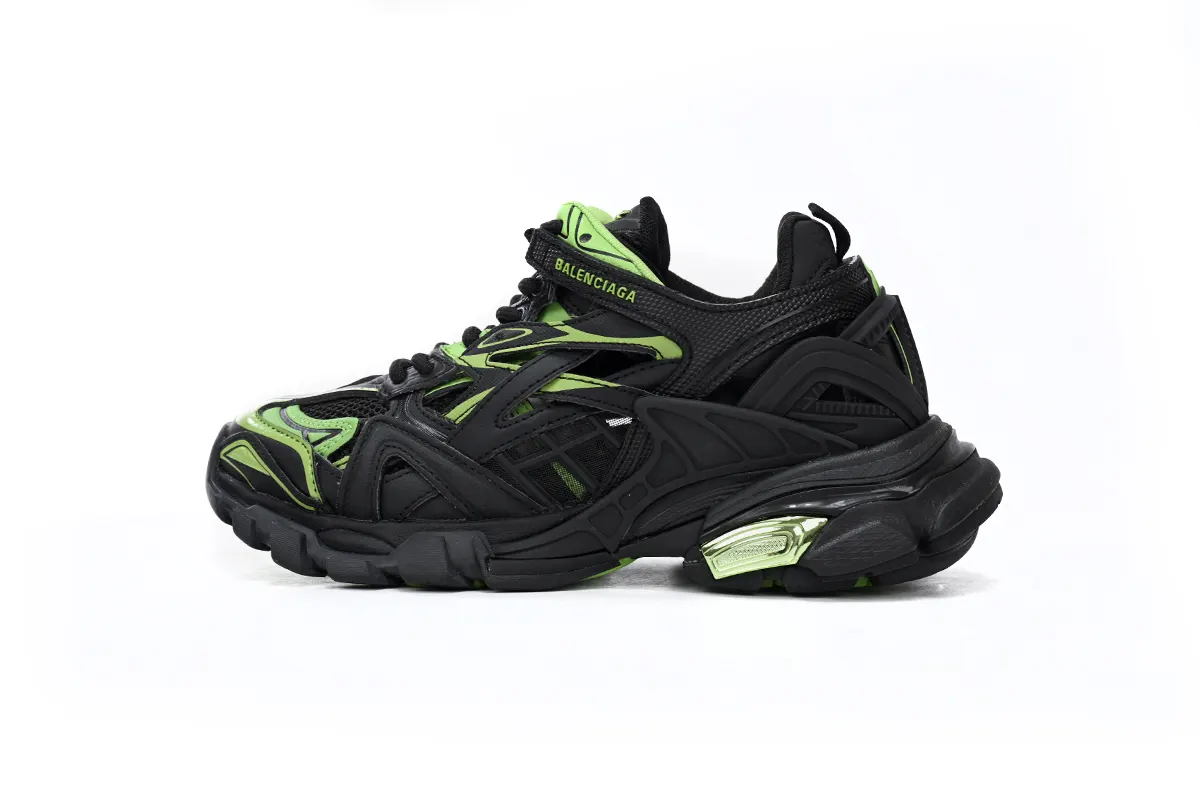 Balenciaga Track 2 Sneaker Black Green 568614 W2GN3 1086