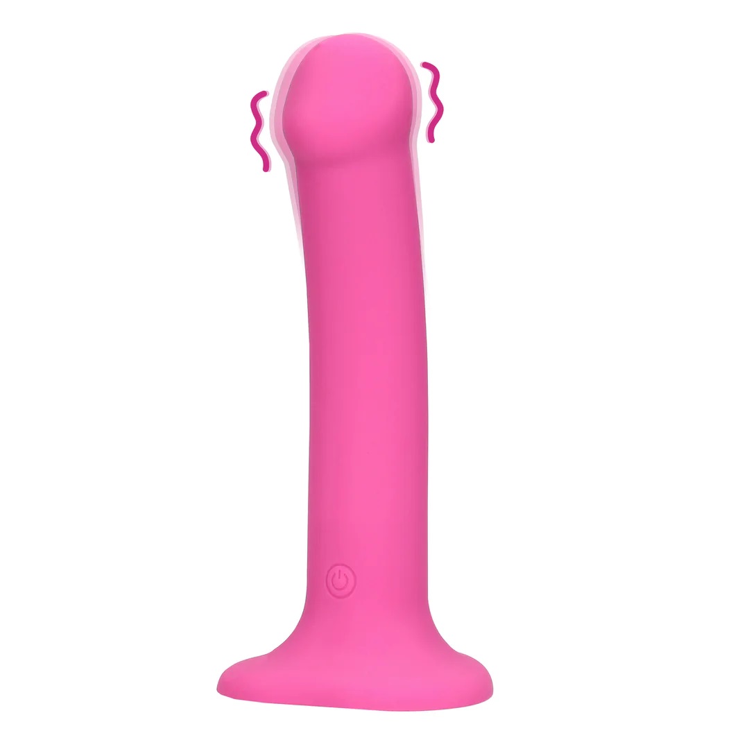 Non-Phallic Vibro Dildo M - Powerful Pink