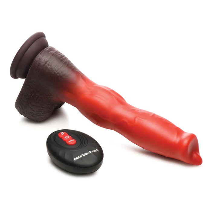 Ramming Hound Thrusting Dildo - Black/Red