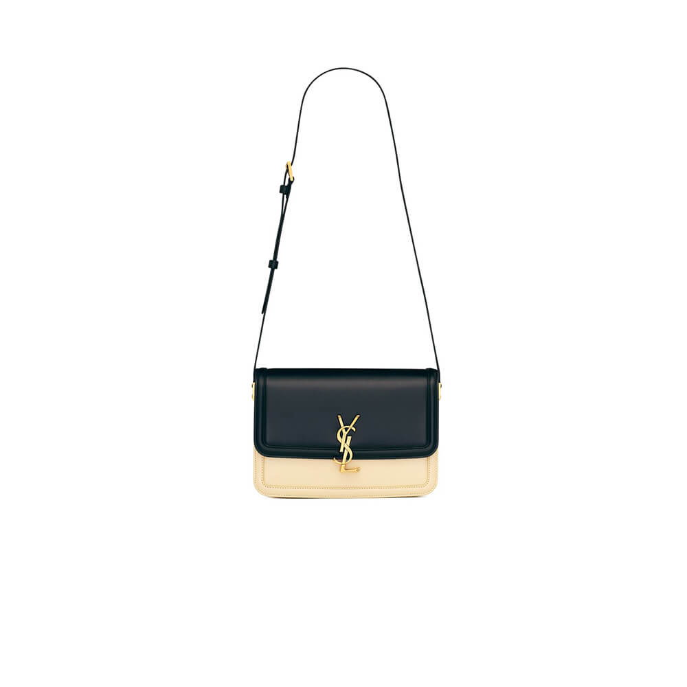 SOLFERINO MEDIUM SATCHEL IN BOX SAINT LAURENT LEATHER