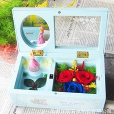 Preserve flowers Music box Three flowers