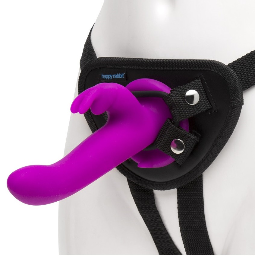 Vibro Strap-On Harness Set - Purple