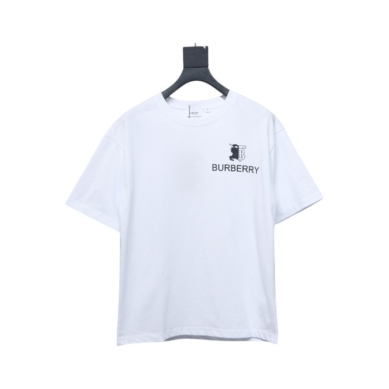 Burberry Spliced War Horse Short Sleeve T-Shirt White