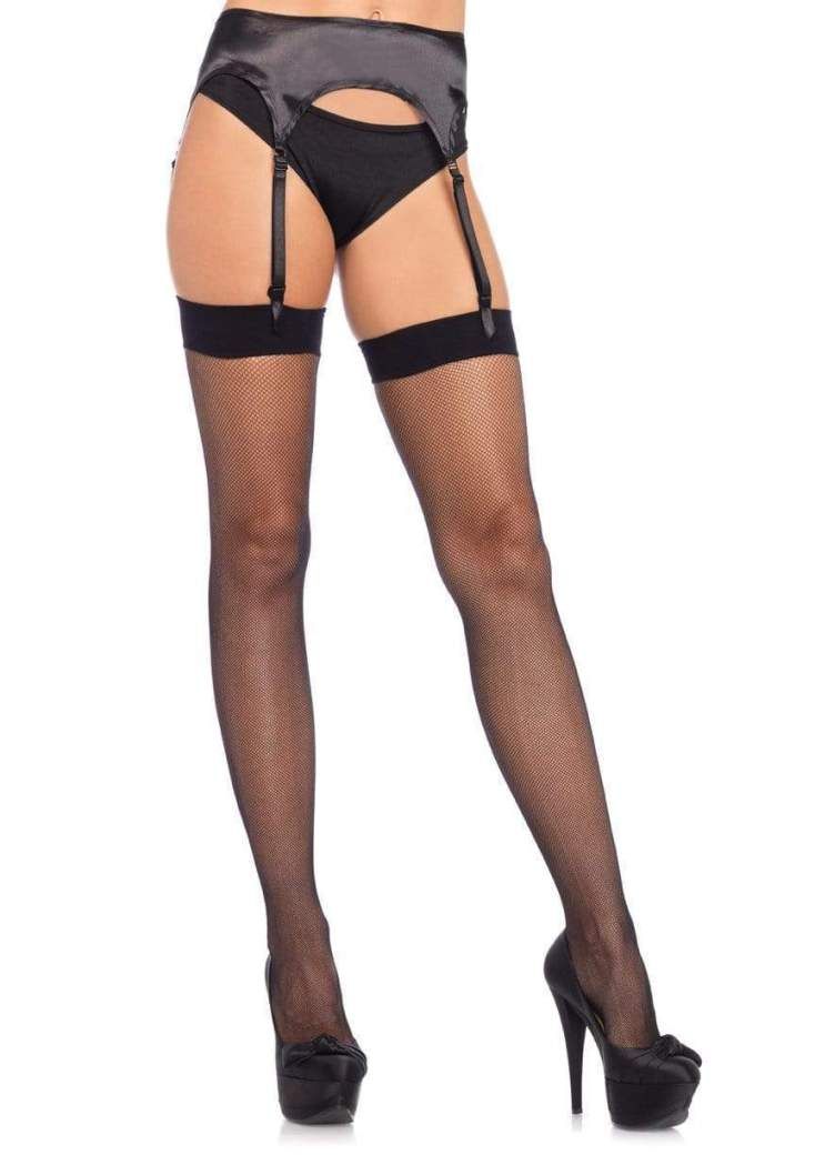 Micro Net Stockings - Black