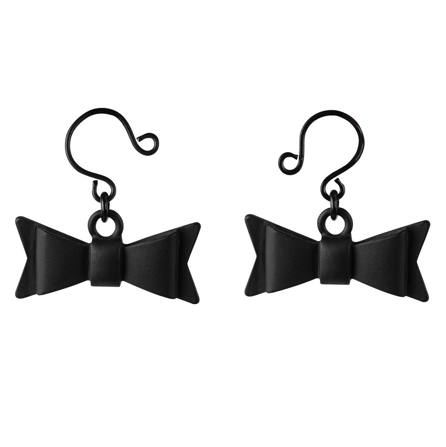 Sincerely Bow Tie Nipple Jewelry - Black