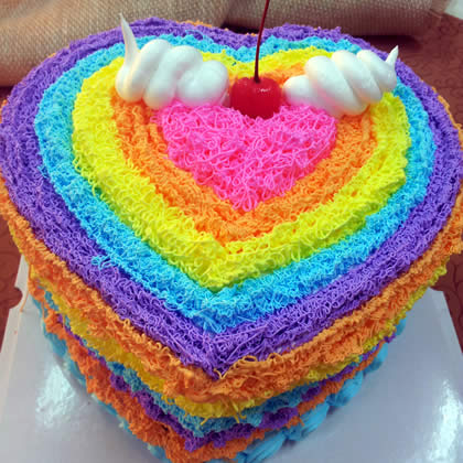 Heart-shaped rainbow