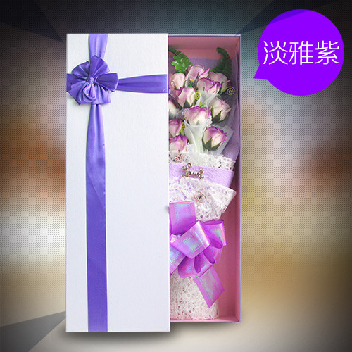 Soap flower gift box fresh lilac