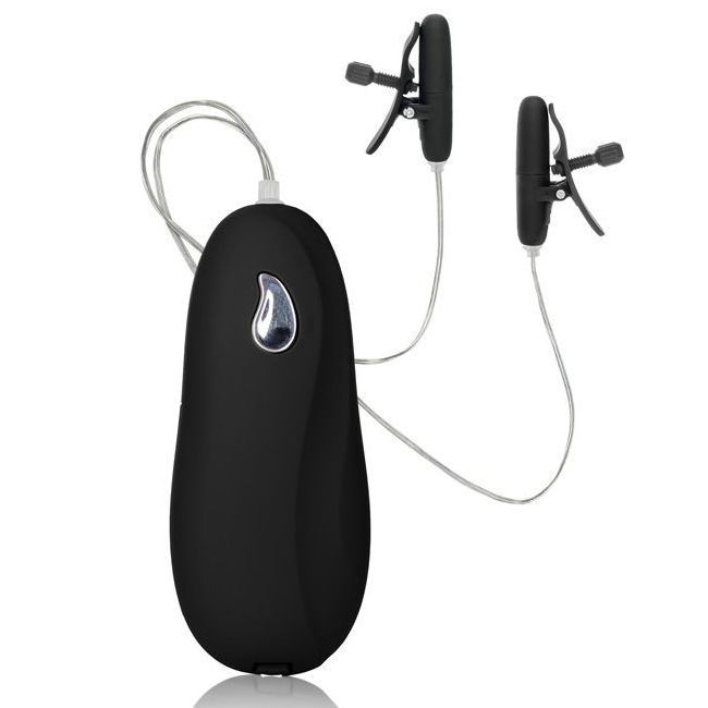 Vibrating Heated Nipple Teasers - Black