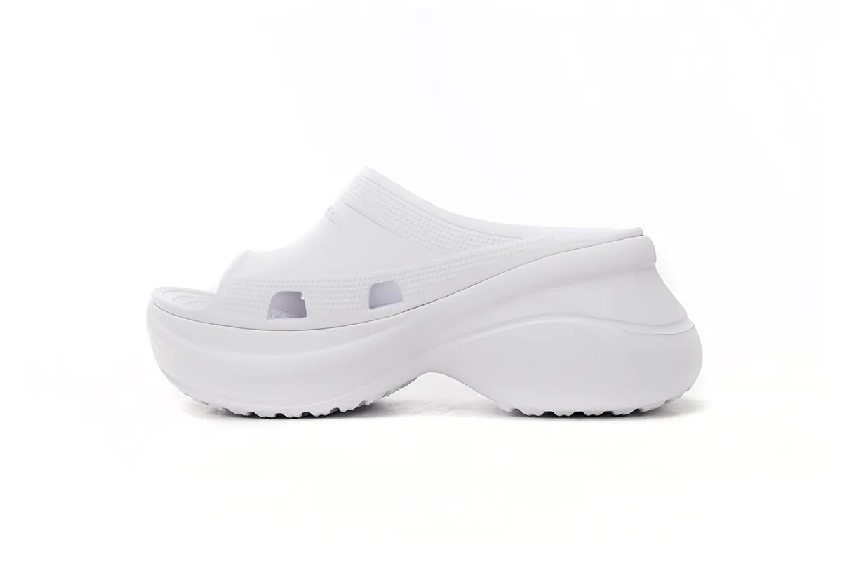 BALENCIAGA Pool Crocs White 677389 W1S8E 9000