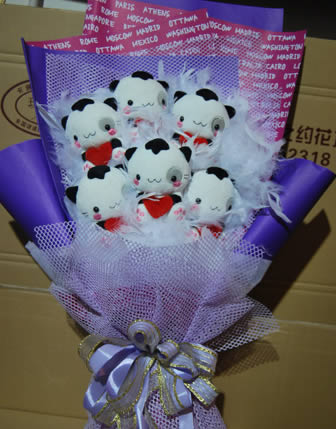 Cartoon bouquet-rogue cat