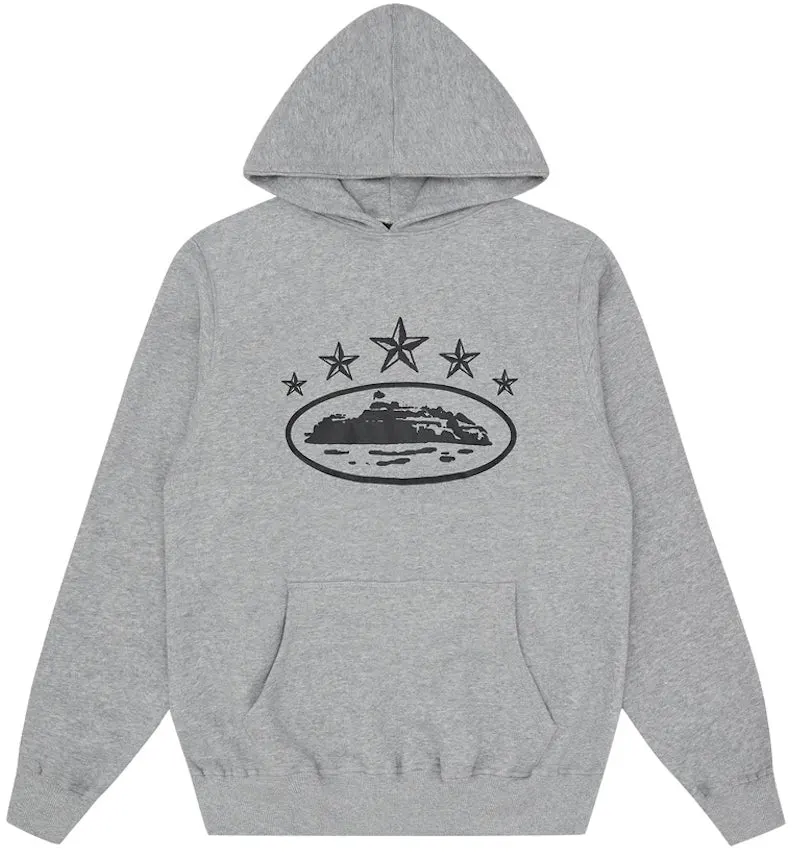 Corteiz 5 Starz Alcatraz Hoodie Grey
