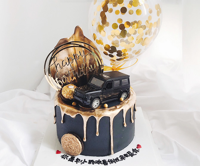 Single-layer car cake D model