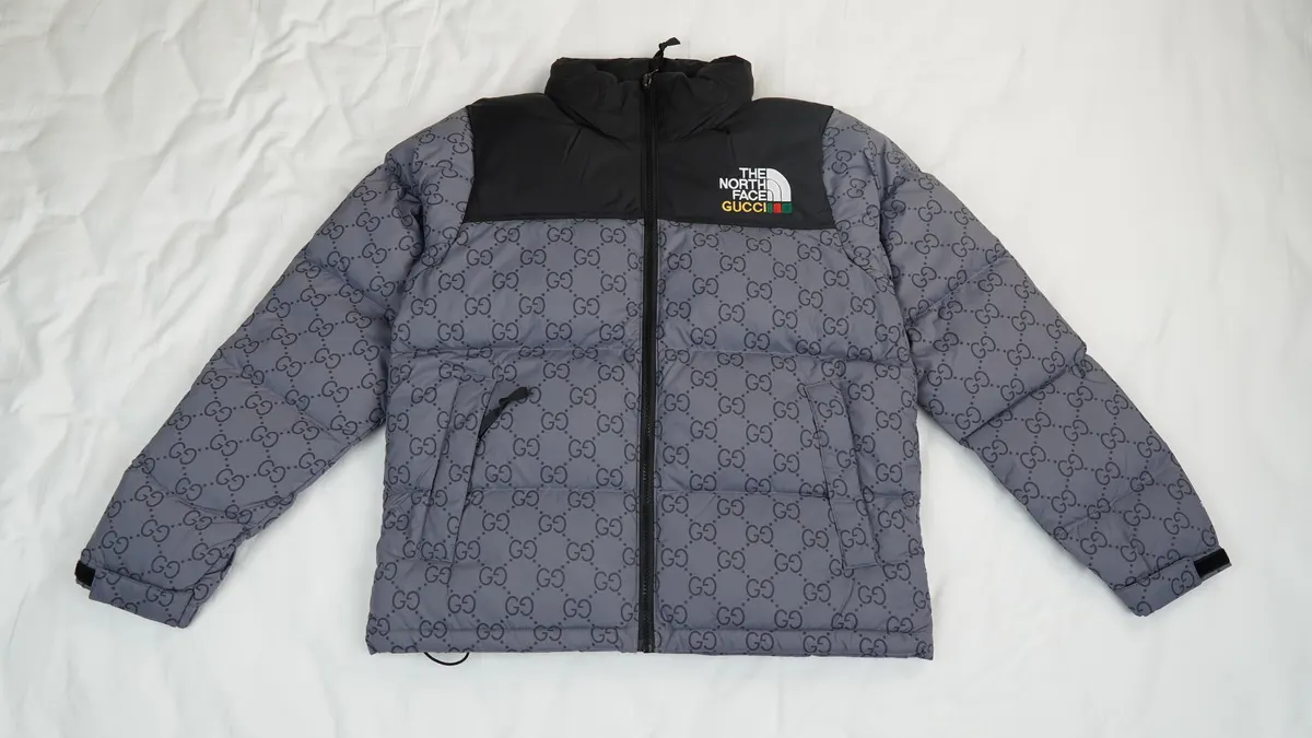 The North Face Splicing White And Grey GUCCI