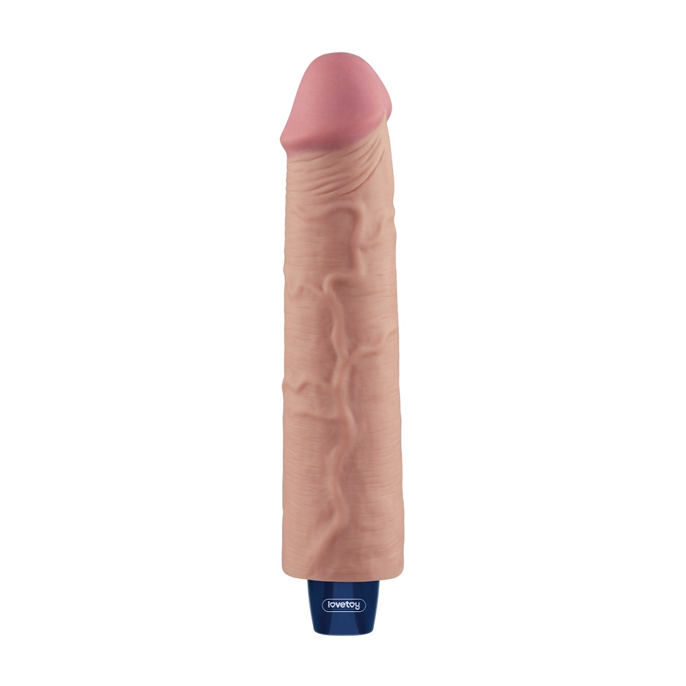 9.5" Real Softee Vibro Dildo - Flesh