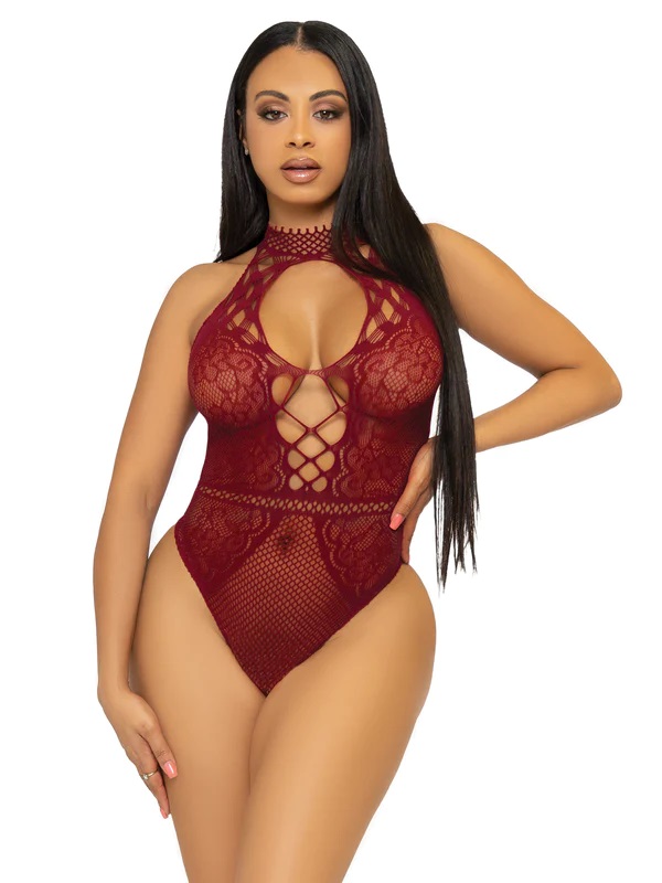 Bring The Heat Bodysuit - Burgundy