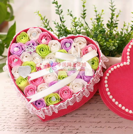 Soap Flowers Heartbeat Percent