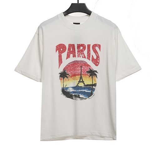 Balenciaga Sunset Beach Tower Short Sleeve White
