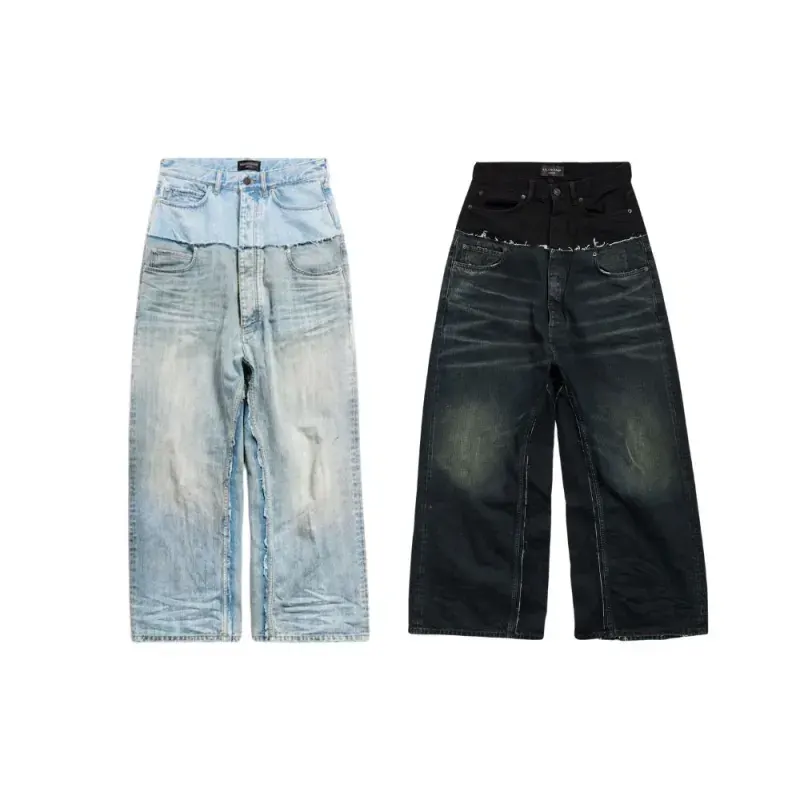 Balenciaga Layered Denim Jeans