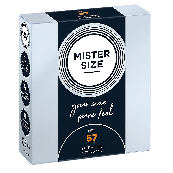 Condoms 57mm 3's Pack