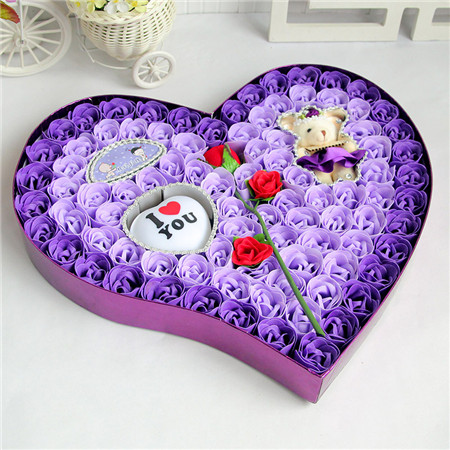 92 purple flowers bear lamp