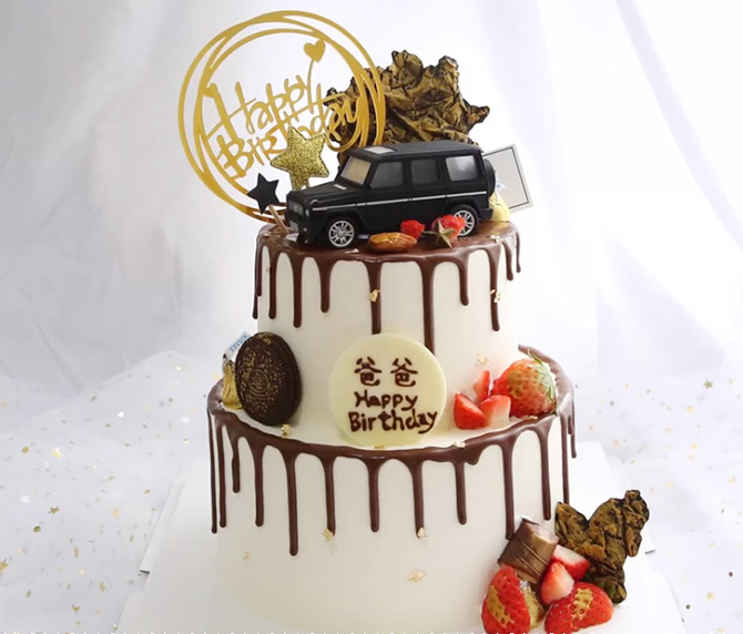 Internet celebrity Mercedes-Benz car cake B model